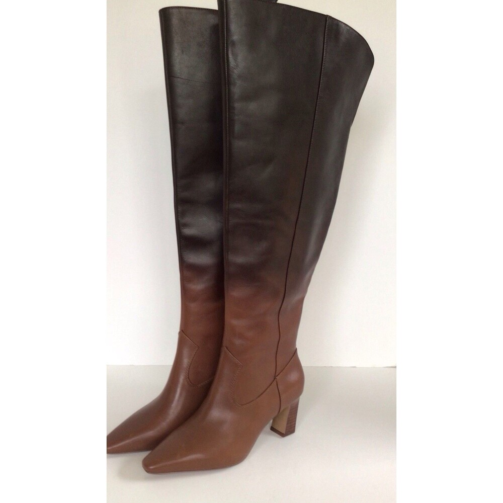 NEW VINCE CAMUTO Shalie4 Over the Knee Ombre Brown Leather Boots (Size 8 W XC) - Picture 5 of 10